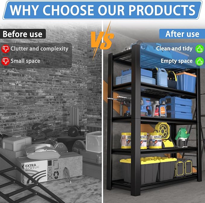 5-Tier Heavy Duty Garage Shelving Unit - Image 6