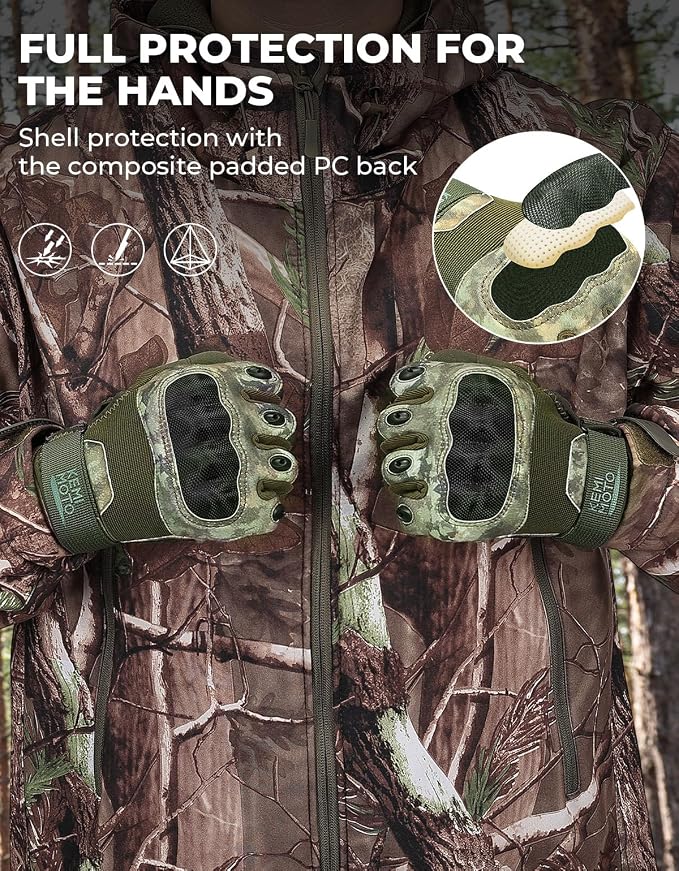 KEMIMOTO Tactical Gloves for Men, Touchscreen Motorcycle Gloves - Image 2