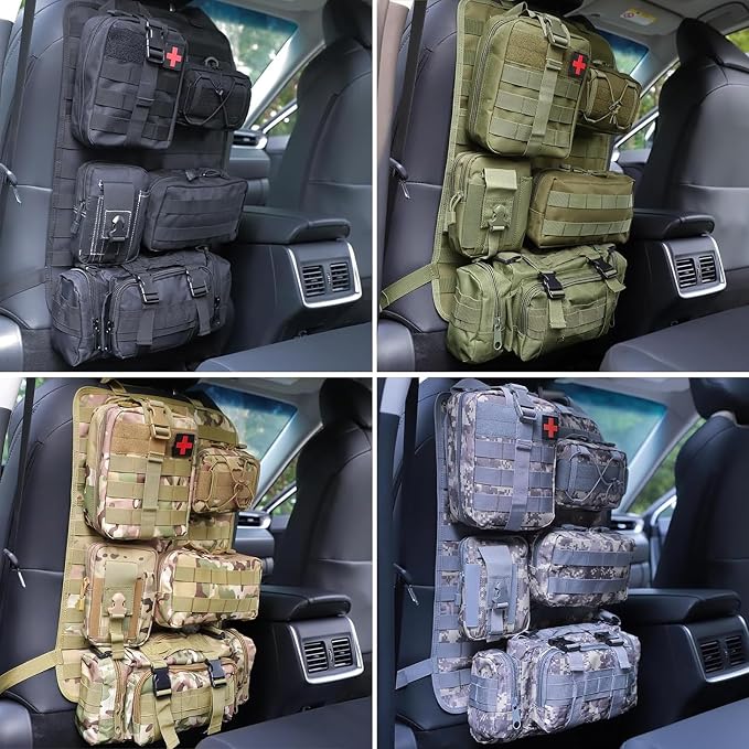 Universal Tactical Seat ​Back Organizer Vehicle Molle Panel Organizer Storage - Image 5