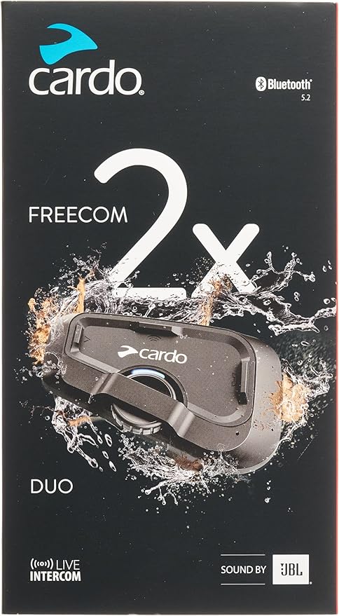 Cardo Systems FREECOM 2X Motorcycle 2-Way Helmet Bluetooth Communication System - Image 12
