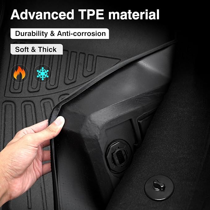 Powerty Floor Mats for 2024 2025 Tesla Model 3 Highland Accessories 1st & 2nd - Image 7