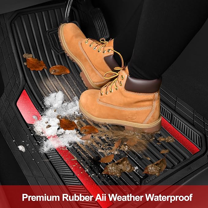 CAR PASS Heavy Duty Rubber Car Mats Metallic S~L Size, Aluminum Film All - Image 7