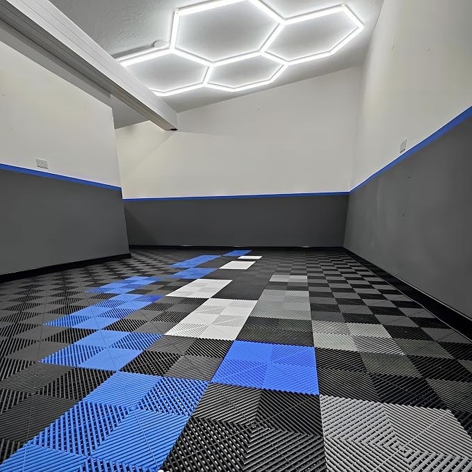 15.7"x15.7" Garage Flooring Tiles, Non-Slip Interlocking Plastic Garage Floor - Image 4