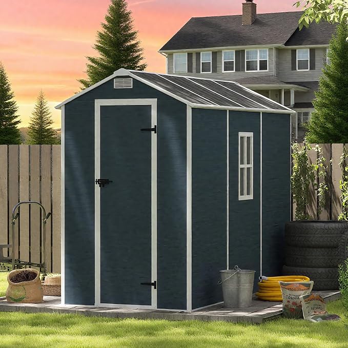 8x4 FT Outdoor Storage Resin Shed by Unknown