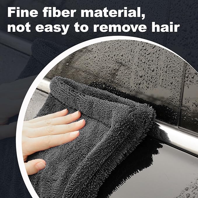 2-Pack Car Drying Towel, 1500 GSM Double Sided Microfiber Towels - Image 4