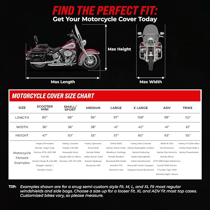 Badass Moto - Extra Large Motorcycle Cover Waterproof Outdoor, Heavy Duty - Image 6