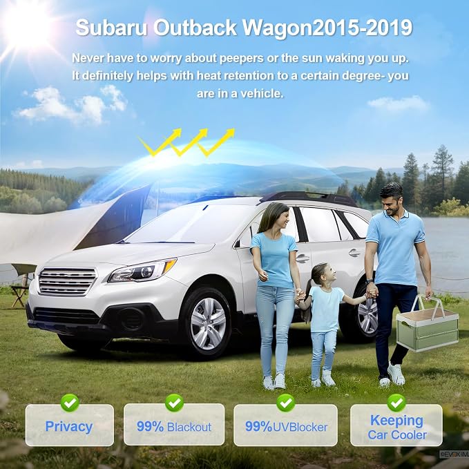 8pcs Car Window Shades for Subaru Outback Wagon 2015-2019 Accessories, - Image 2