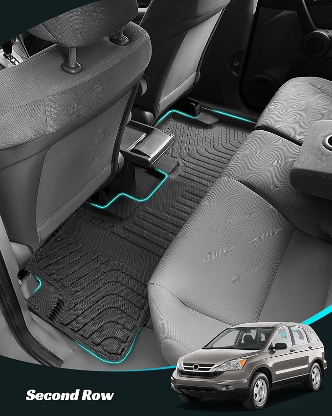 Car Floor Mats for Honda CRV 2007-2011 Full Set, All Weather Floor Liners - Image 7