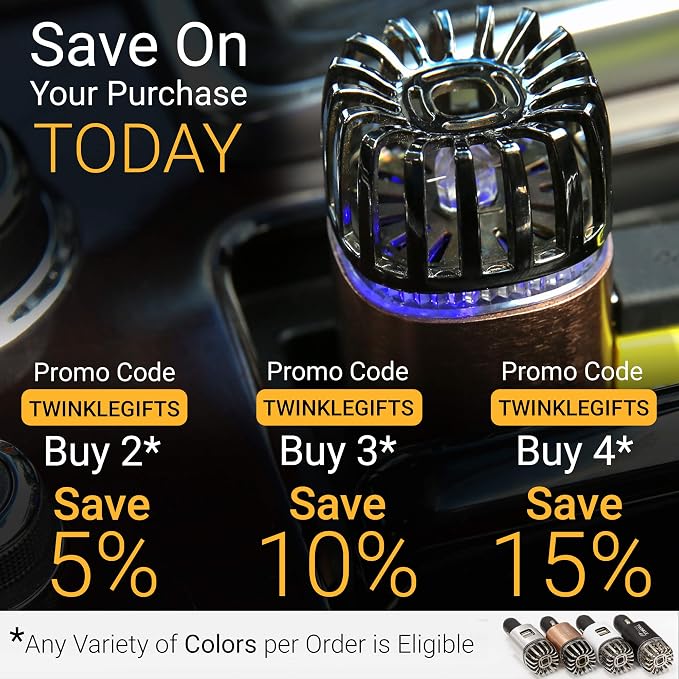 Car Air Purifier Ionizer - 12V Plug-in Ionic Anti-Microbial Car Deodorizer - - Image 7