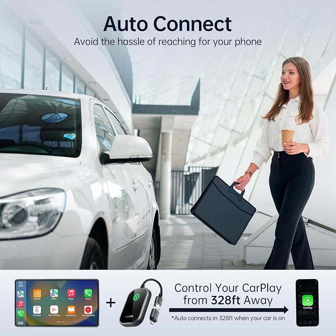 Wireless CarPlay Adapter for iPhone, Converts Wired to Wireless CarPlay Dongle - Image 6