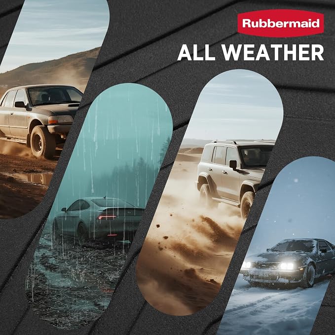 Rubbermaid Car Mat Full Set All-Weather Heavy-Duty 4 Pieces– Trim-to-Fit - Image 8