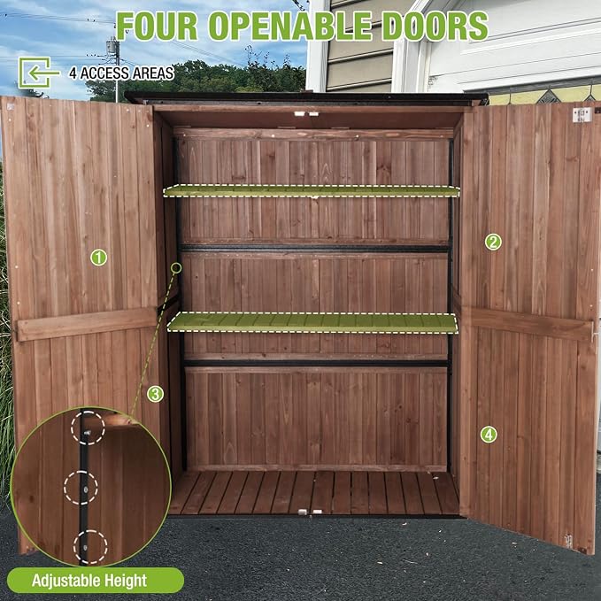 Outdoor Storage Shed Large Cabinet - Image 5