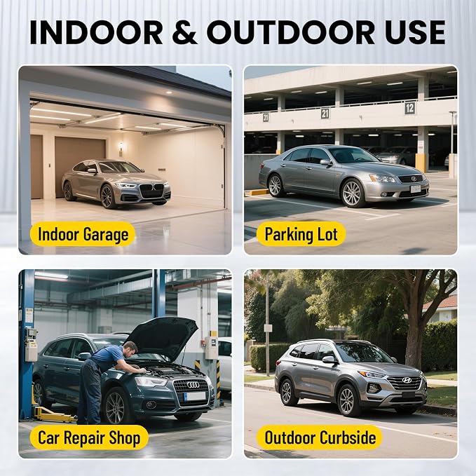2 Pack Parking Mats for Garage Floors, 21.6" x 11" x 1.9" Heavy Duty Garage Car - Image 7