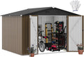 DWVO 10x8FT Outdoor Storage Shed, Spacious Metal Tool Shed by DWVO