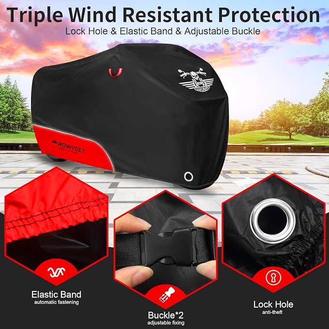 Motorcycle Cover Waterproof Outdoor Storage - Image 5