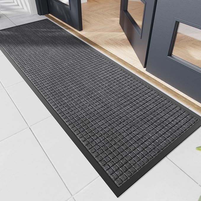Durable Front Door Mat, Non-Slip Rubber Backing, Stain and Fade Resistant by Naturehydro
