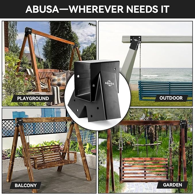 Heavy Duty Swing Sets Brackets Including 2 Black A-Frame Swing Set Brackets and - Image 8