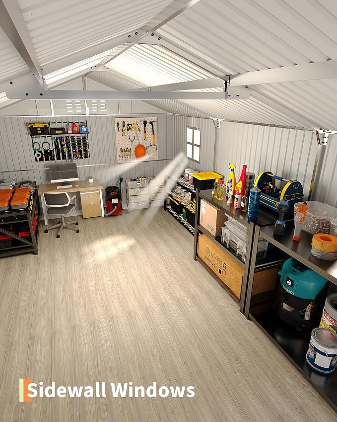 12x20 FT Metal Carport, Enclosed Car Port - Image 3
