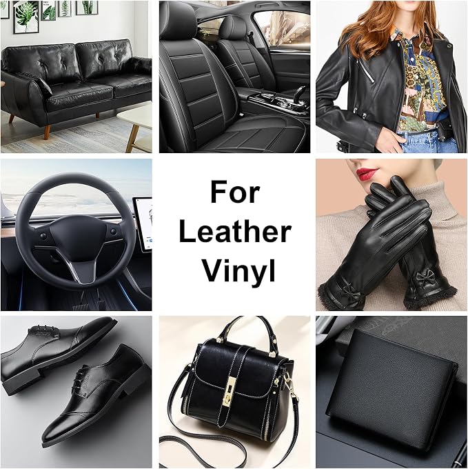Black Leather Recoloring Balm, Leather Repair Kit - Image 4