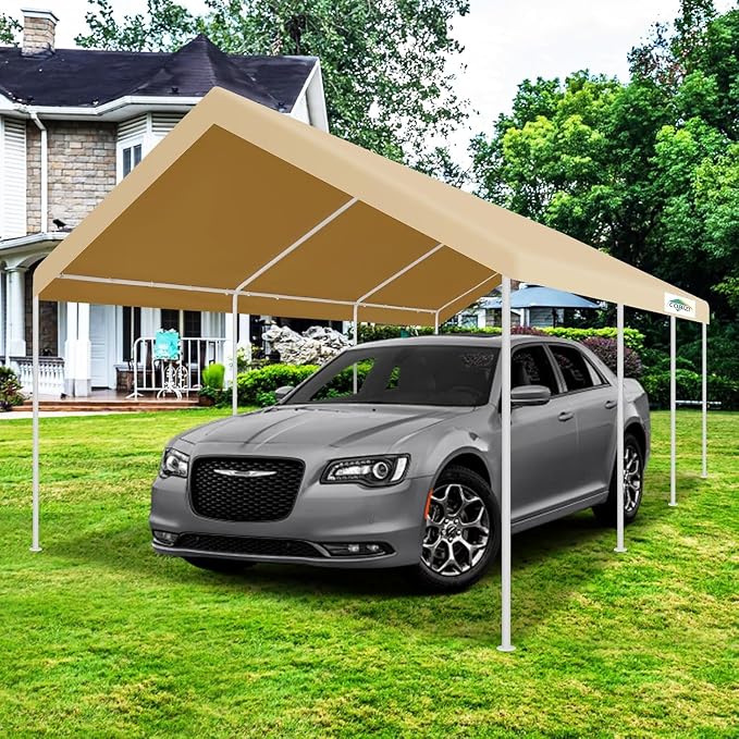 COBIZI 12x20ft Carport Heavy Duty, Portable Car Garage Outdoor Party Tent - Image 2