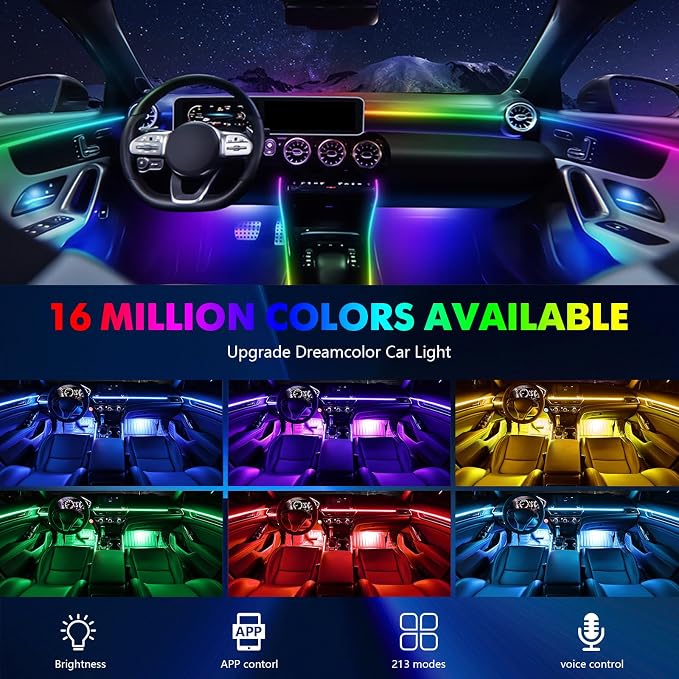 2025 Upgraded Acrylic Interior Car LED Strip Light - Image 3