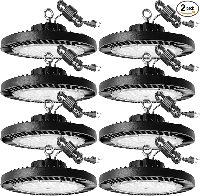 8Pack 250W UFO LED High Bay Light, 30000lm 6000K Daylight 2500W Equivalent by Superyofo