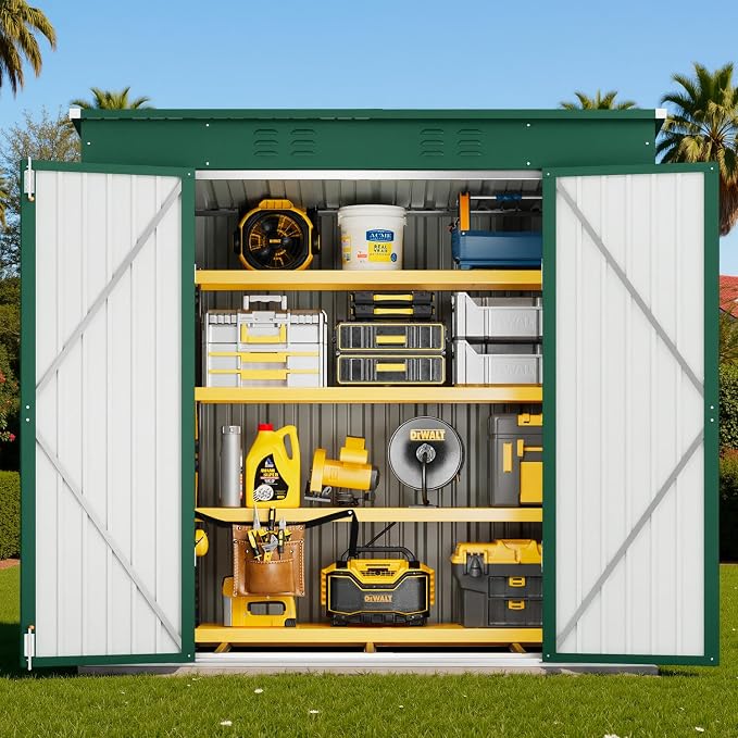Bealife 6' x 4' Outdoor Storage Shed Clearance, Metal Outdoor Storage Cabinet - Image 2