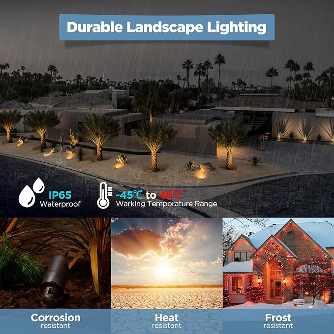 Gardencoin Solid Brass Outdoor Landscape Spotlights, 12V Heavy Duty LED Low - Image 6