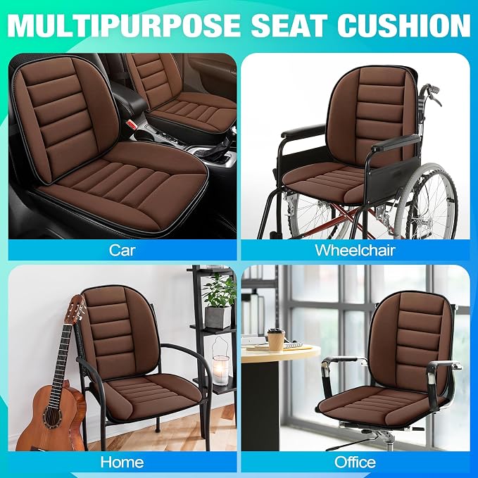MYFAMIREA Car Seat Cushion and Lumbar Support Pillow 1.2'' Thick Memory Foam - Image 4