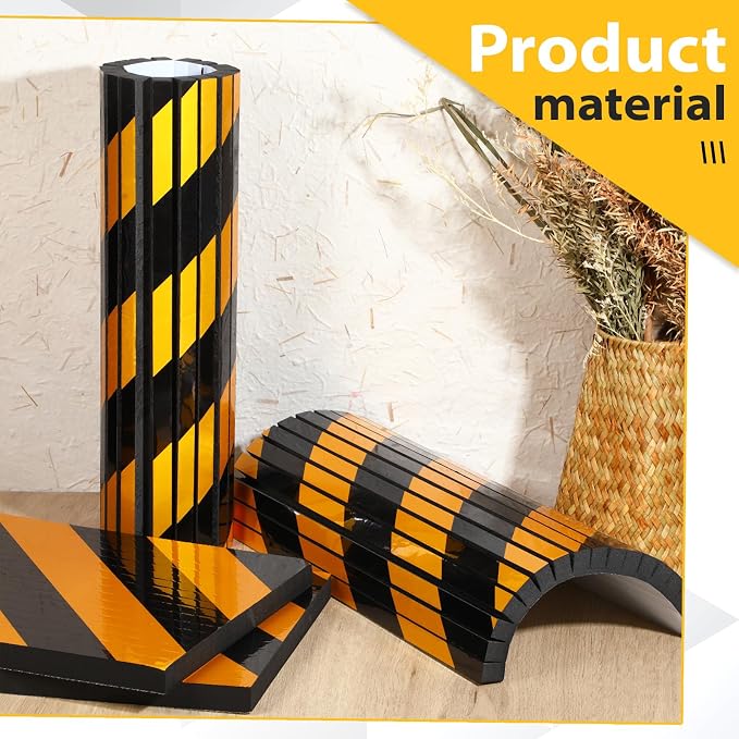 6 Pcs Garage Wall Protector Garage Pole Padding Wall Bumpers Guards Reflective - Image 3