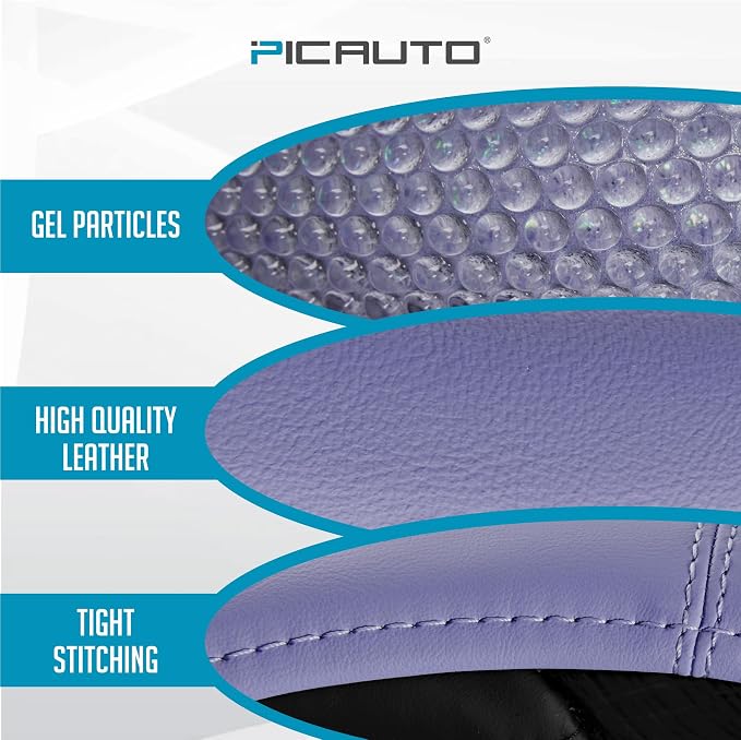PIC AUTO Gel Particles Steering Wheel Cover, Universal Fit 14.5"-15.5" - Image 3