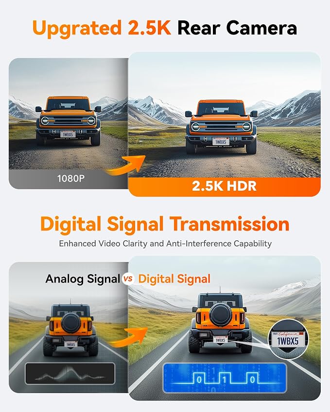 WOLFBOX X5 3 Channel 4K HDR Dash Cam, STARVIS 2 IMX678 Night Vision, - Image 3