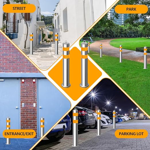 31.5 Inch Stainless Steel Bollard Post - Image 7