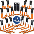 3-H Slatwall Accessories 18 Pack, Slatwall Hooks & Hangers Multi Sizes by 3-H