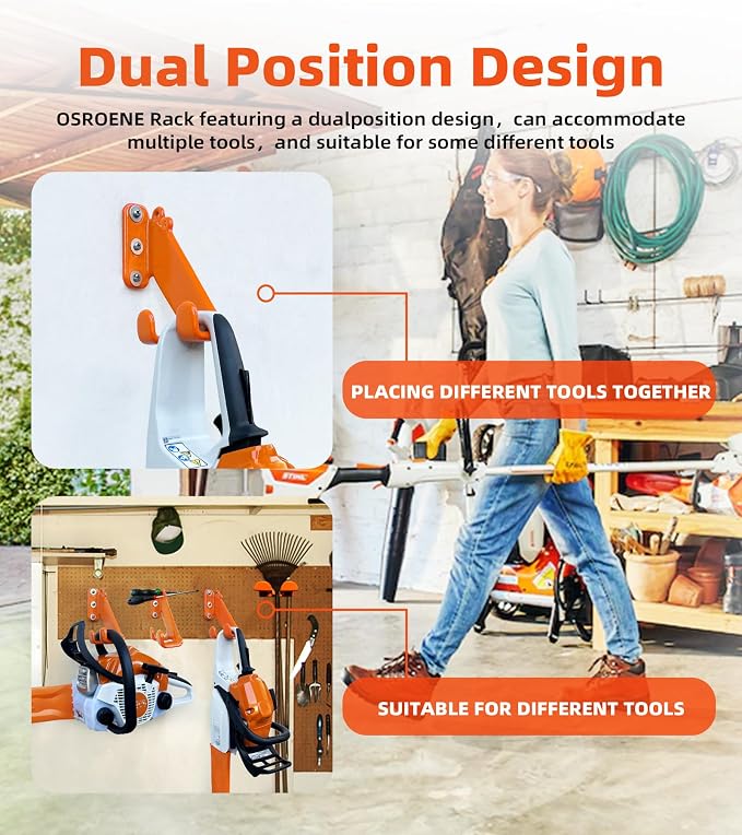 Chainsaw Hanger, 1 Pack Chainsaw Wall Mount, Heavy Duty Chainsaw Holder - Image 5