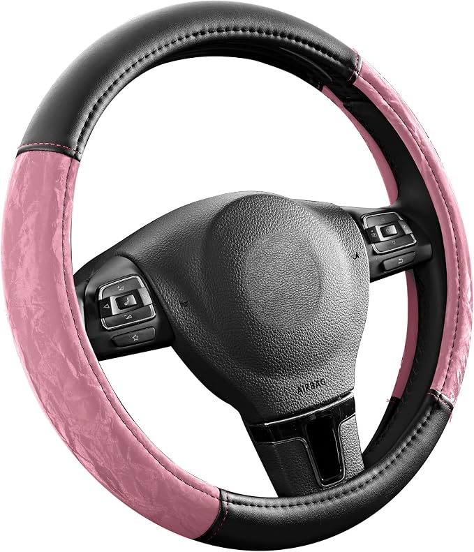 PIC AUTO Steering Wheel Cover, Silk Grain Leather Car Steering Wheel Protector - Image 2