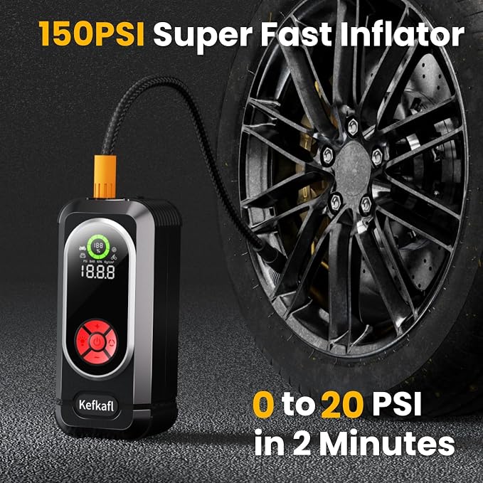 Jump Starter with Air Compressor, 5000A Car Battery Jump Starter Portable 150 - Image 3