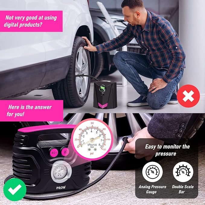 electric air compressor portable tire inflator - Image 2
