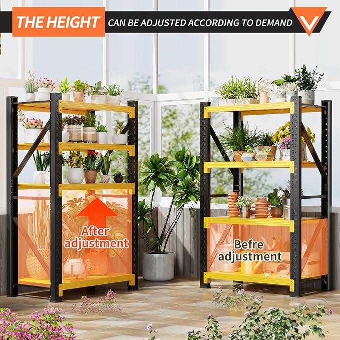 3000LBS Garage Shelving 32" W Garage Shelving Heavy Duty 4-Tier Metal Storage - Image 5
