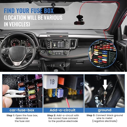 EWAY Radar Detector Hardwire Kit, DC3.5 Direct Wire Wiring Kit - Image 4