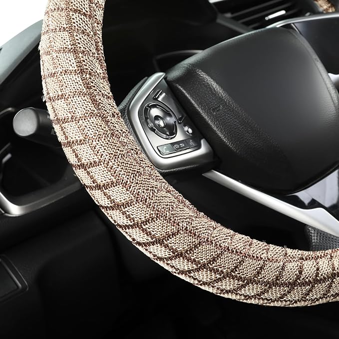 Auto Newer Breathable Steering Wheel Cover Suitable - Image 3