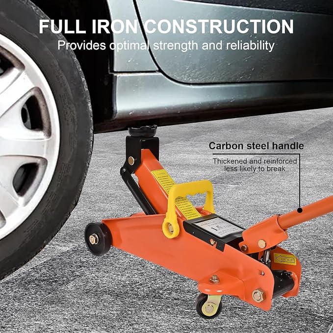 Hydraulic Floor Jack 1.5 Ton 3, 300Lbs Car Lift Portable Trolley Jack 360 Degree - Image 6