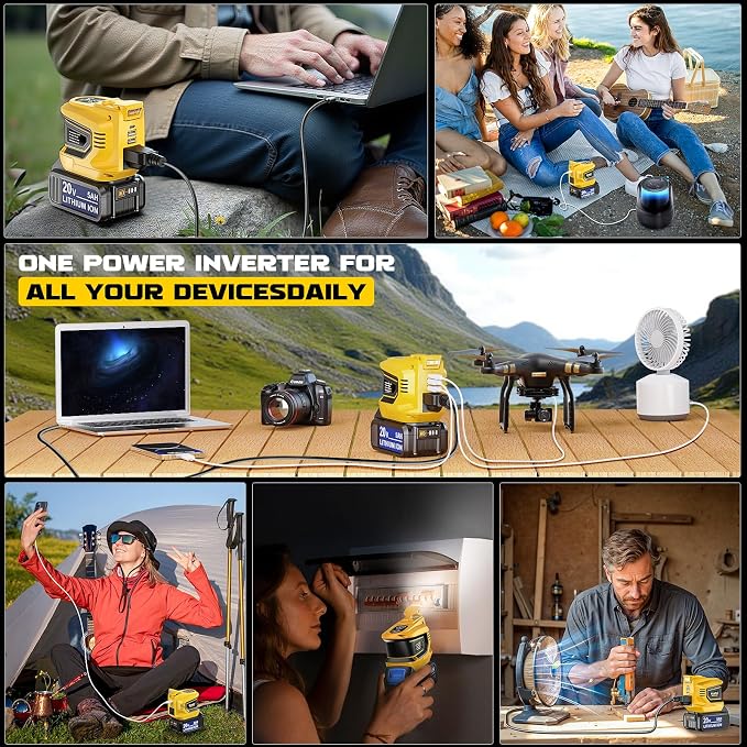 Power Inverter 200W Portable Power Station Generator Compatible - Image 8
