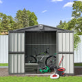 Domi Outdoor Storage Shed 6.5' x 4.2', Metal Waterproof Tool Shed Utility by domioutdoorliving