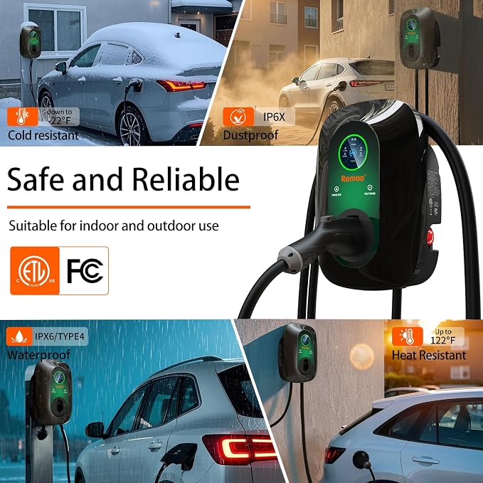 Level 2 EV Charger, 48 Amp 240V Hardwired Fast Charging, Smart WiFi Control - Image 6