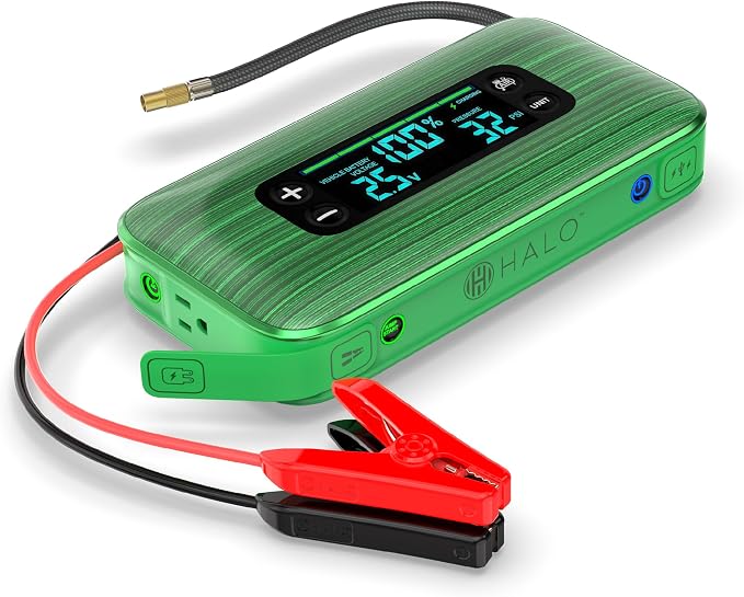 HALO Bolt Ultimate 3 Portable Car Battery Jump Starter | 130 PSI Air Compressor by Halo