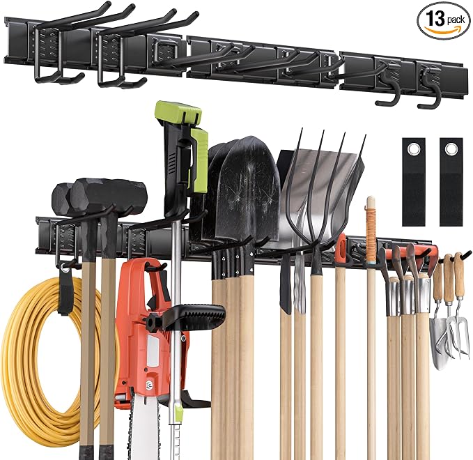 Garden Tool Organizer Wall Mount, 48 inches Tool Storage Rack by NacialPromise-Consumersfirstalways