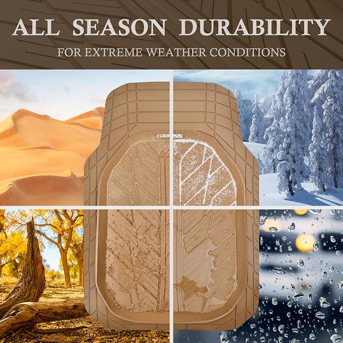 CAR PASS Tire Tread DeepDish Rubber Floor Mats - Image 5
