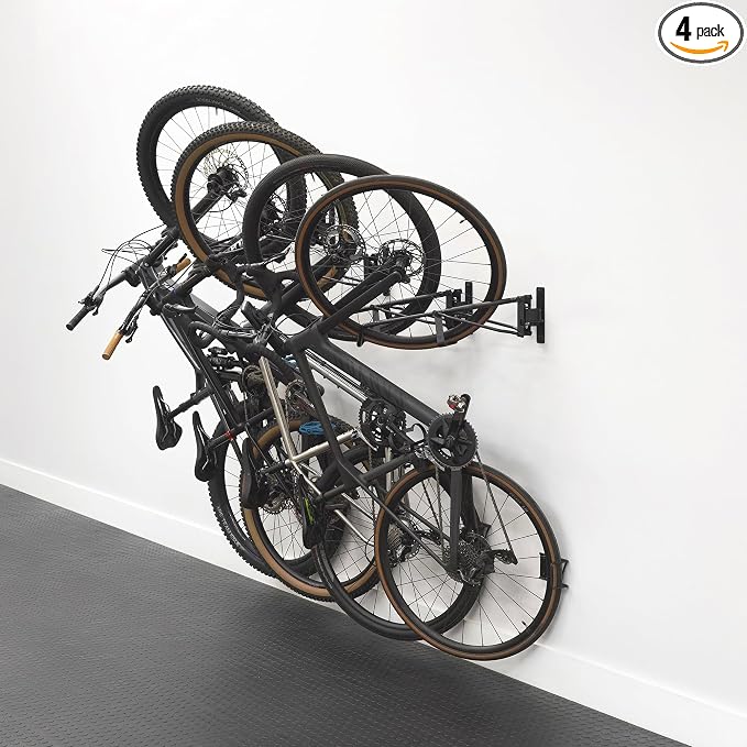 StoreYourBoard SwivelStow Bike Storage Rack 4 Pack, 2 MTB & 2 Road & Gravel by StoreYourBoard
