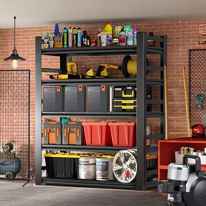 Adjustable 5-Tier Garage Shelving, Heavy Duty Steel Storage Shelves, High Load - Image 2